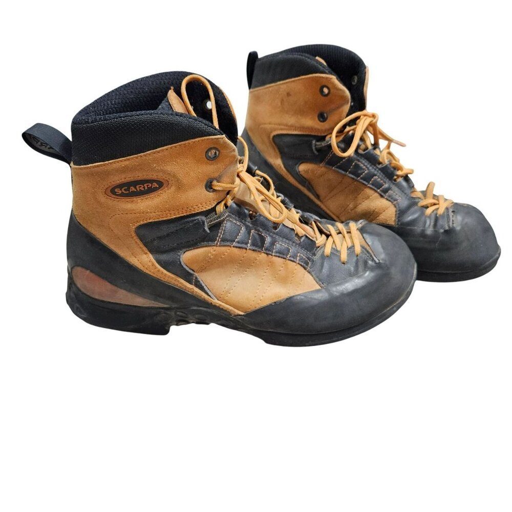 Scarpa Pro‎ Ascent Mens Climbing Hiking Boots Size 42 Orange Black Gorpcore